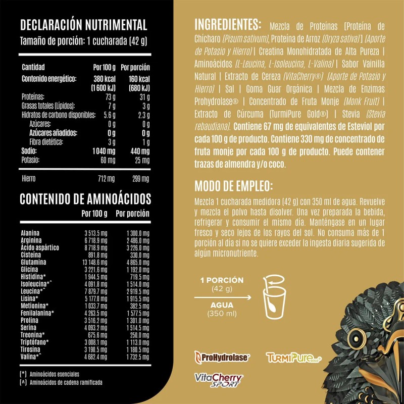 Falcon Performance Proteina Premium 50 Porciones 1.9kg Sabor Golden vanilla