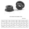 M8 Plastic Nylon Flange Nuts Black Pack of 50
