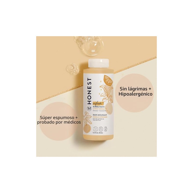 The Honest Company Bubble Bath, Orange Vanilla, color, 355 ml,