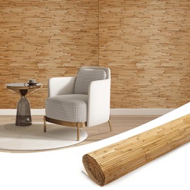 216'' x 35''Natural Reed Wall Panel-Lightweight & Flexible Reed Fencing for Wall Covering, Ceiling Decor, Furniture Accents – DIY-Friendly, Tropical Style for Home & Commercial Spaces (Natural-A)