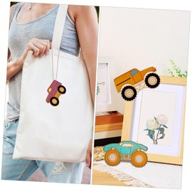 TEHAUX Wooden Craft Shapes 30pcs Truck Decorations DIY Truck Cutouts Paint and Decorate Perfect for Boys and Girls