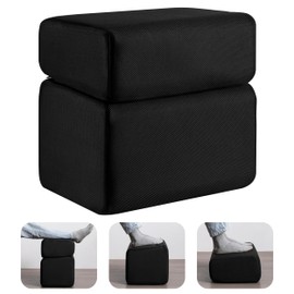 Ganondorf Foot Rest for Under Desk at Work Adjustable Foot Rest Under Desk Ergonomic Foot Stools for Under Office Desk Leg Pillow for Underdesk Footrest with Washable Cover, Mesh Black