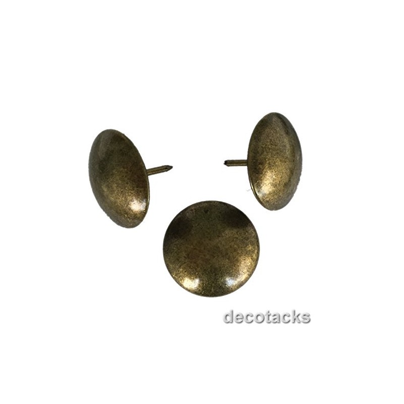 Decotacks® Large Antique Brass Finish Upholstery Nails/Tacks 1 Inch -
