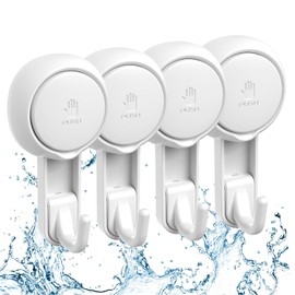 Marchpower Heavy Duty Suction Cup Hooks - 4 Pack