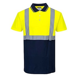 Portwest S479YNRXL Two-Tone Polo, Regular, Size X-Large, Yellow/Navy
