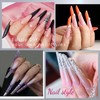 krofaue 150pcs Coffin Nail Dual Forms with UV Nail Light