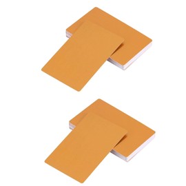 100 x Metal Business Cards Blanks, Metal Cards, Yellow, Suitable for Lnkjet and Laser Marking, Waterproof Aluminium, Engraved Business Cards for Office and Office