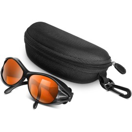 FAHKNS Laser Safety Glasses Protection Glasses 190-550nm & 800-1100nm OD4+ UV & Green Laser Protective Glasses, Style A