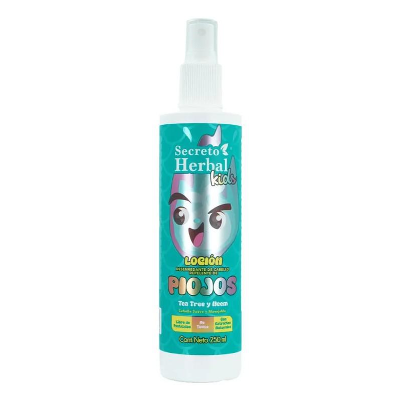 Loción Repelente De Piojos Kids Secreto Herbal 250ml