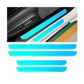 JNNJ Pack of 4 Door Sill Covers, Anti-Scratch Door Sill Protection Strips Car Accessories, Car Door Step Plate Cover Door Sill (Unlabeled)