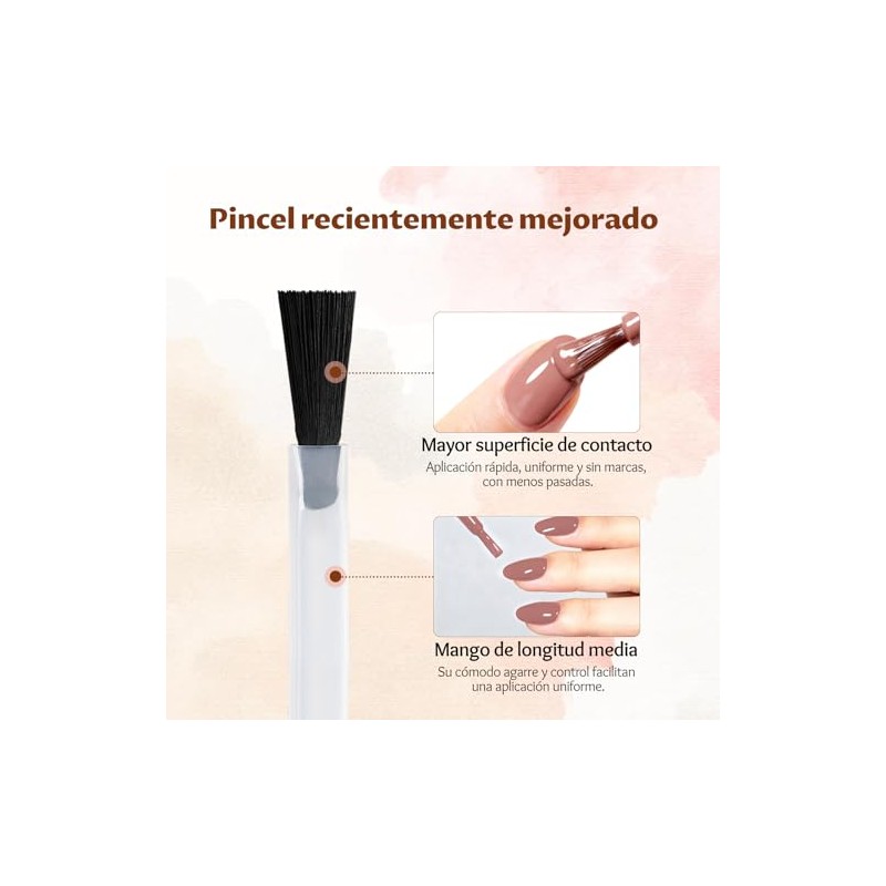 Cherimoya Esmalte en Gel Multicolor para Uñas 15ml-Rosa Nude