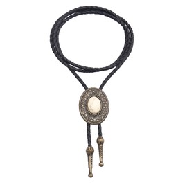 GelConnie Mens Bolo Ties Cowboy Necklace White Turquoise Native Handmade Vintage Bolo Ties Cowboy Ties for Men.Women