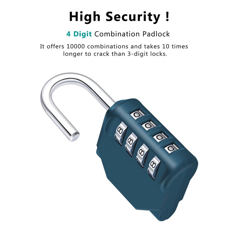 ZHEGE Combination Padlock for Locker, Code Padlock Outdoor or Fence
