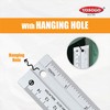 6 inch / 15 cm Anti-Slip Aluminum Ruler- Pack of