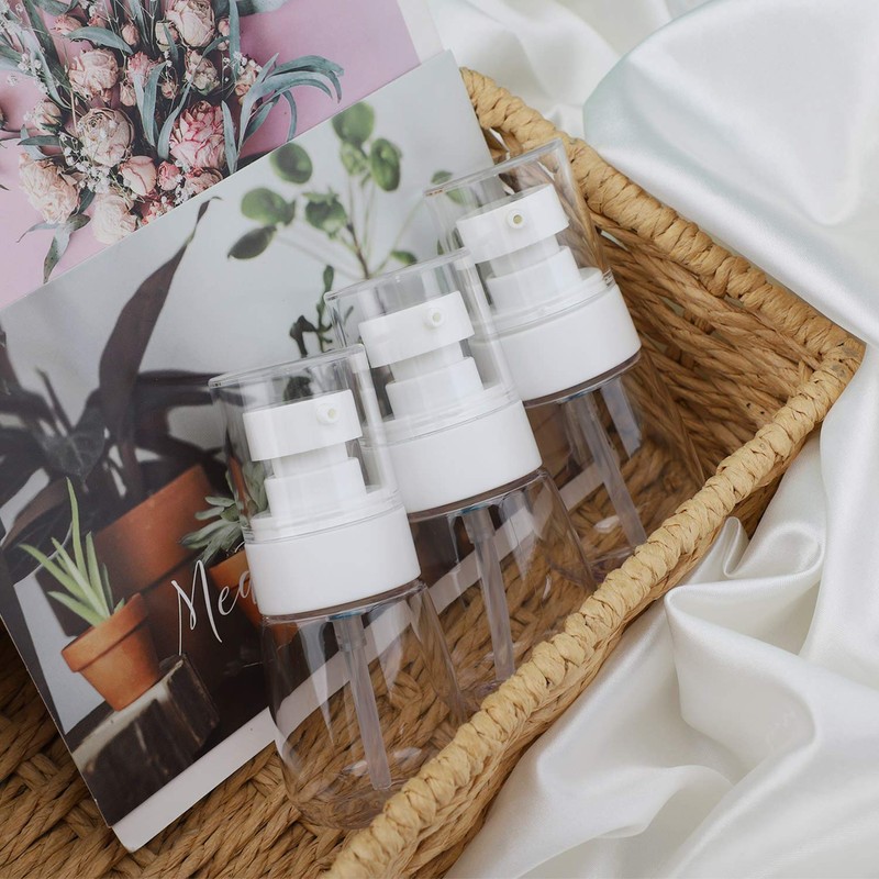 3 Piece 30ml Dispenser Bottle Set for Essence Shampoo Conditioner,