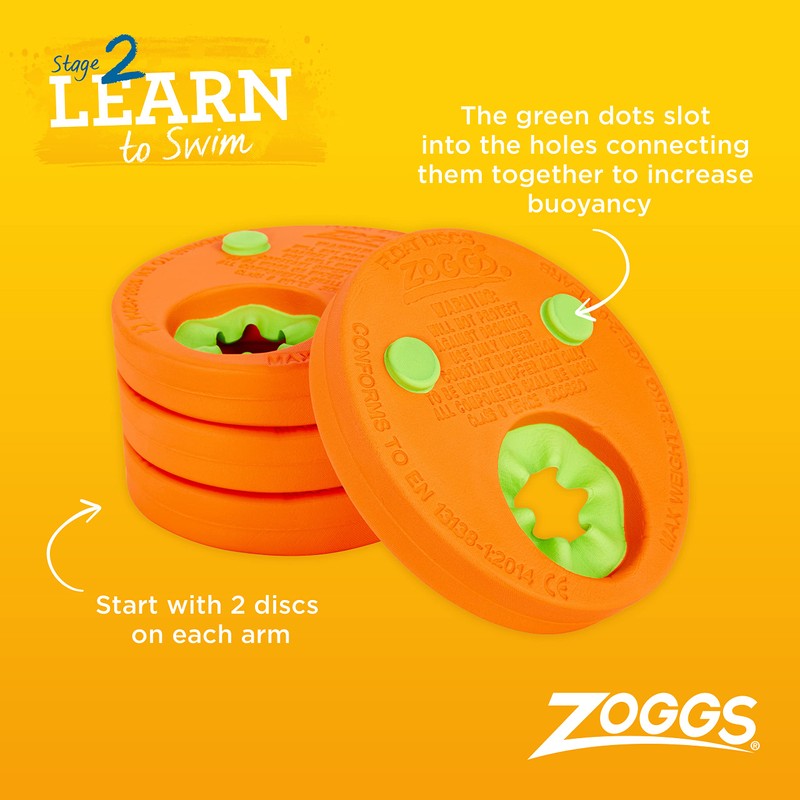 Zoggs Float Discs Armbands, Confidence Building Safe Zoggs Swimming armbands