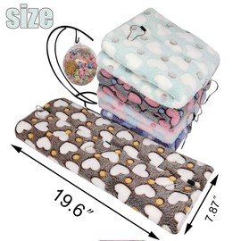 LEFTSTARER Hanging Tunnel for Small Animals Guinea Pig Accessories Sugar Glider Cage Accessories Hamster Rat Toys Ferret Hammock（Heart-Grey）