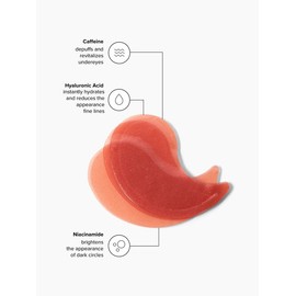 DRMTLGY Brightening Eye Masks (60 ct) with Peptides, Caffeine, and Hyaluronic Acid Lightweight Moisture