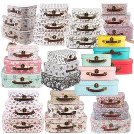 Set of 3 Retro Storage Suitcases