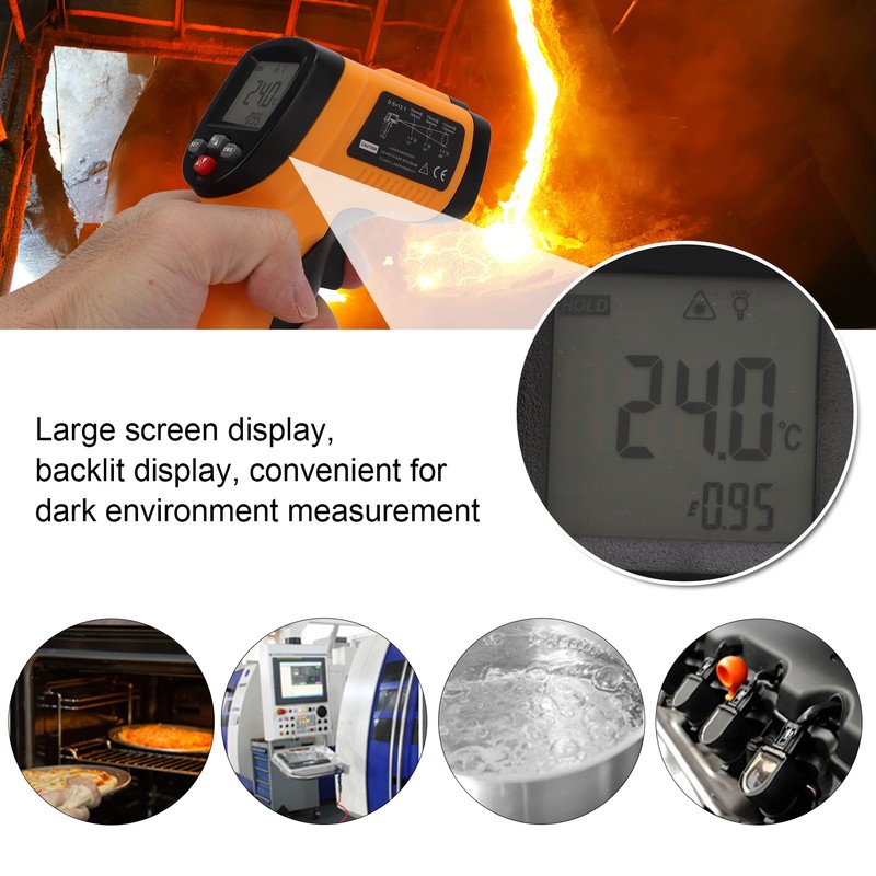 XRCLIF‑300E Digital Infrared Thermometer Non Contact Thermometer Temperature Measurement Tool