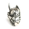 Fox Hannya Demon Face 925 Silver Earrings, Orientalvibrations Oriental Vibrations,