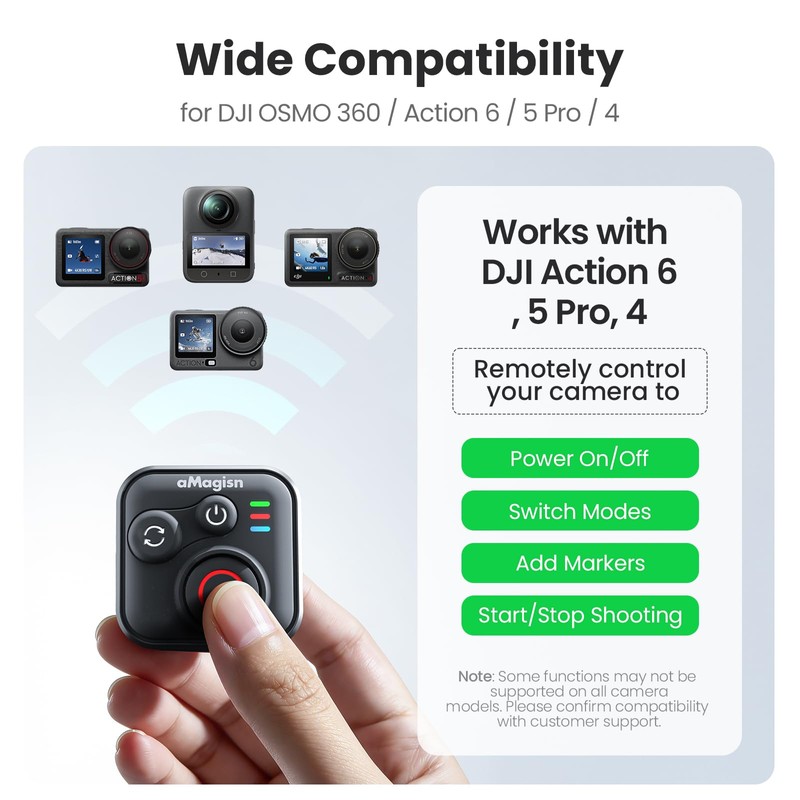 YDW Bluetooth Remote Control for DJI Osmo Action 6/Osmo Action