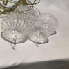 Clear Ribbed Blown Glass Shade Replacement for Light Fixtures, 4"