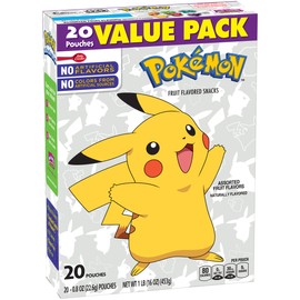 Betty Crocker Fruit Snacks PokemonFruit Flavored Snacks Pouches, 20 ct
