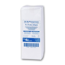 Gauze Swabs Non-Sterile 8-Ply 5 x 5 cm Pack of 100