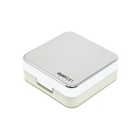 Honbay Fashion Travel Contact Lens Case Kit Mini Contact Lens Box with Mirror (Silver)