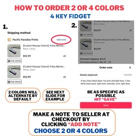 [Customizable Keycap Colors!] 4 Key Mechanical Keyboard Fidget:_White_Clicky/Thocky_I will add a note at checkout to specify colors