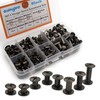 Alloypro 120Pcs Black Chicago Screws Assorted Kit 8Size Gun Metal