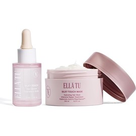 Ellātu Silky Touch Hair Serum for frizzy & damaged hair- Lightweight, Nourishing Formula with Moringa Oil, Fiberhance and Keratin for Smooth, Frizz-Free, and Radiant Hair (Serum + Mask)
