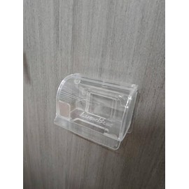 LUEXBOX 2 Pack Razor Holder with Cover for Shower Wall, Self Adhesive Razor Stand Shaver Organizer, Plastic Razor Hanger Hooks Compatible with Fusion 5 Proglide, Mach 3 Classic (Clear)