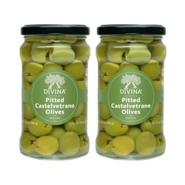 DIVINA Castelvetrano Pitted Olives, 10.6 oz, 2 Pack
