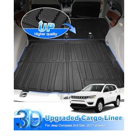 Alfombrilla de carga para Jeep Compass 2017-2025 Alfombrilla de maletero para todo tipo de clima para accesorios Compass Alfombrilla de carga TPE resi