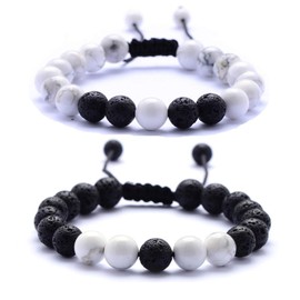 Softones 8MM Lava Rock Beads Bracelet for Men Women,Friendship Couples Gifts Natural Stone Bracelets