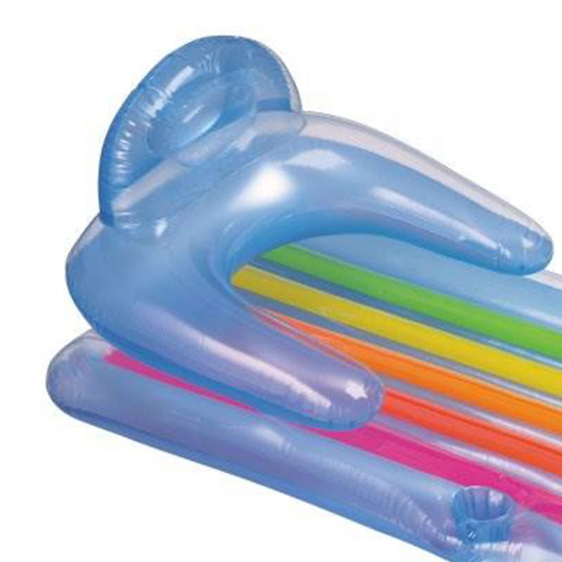 Intex King Kool Lounge Inflatable Swimming Pool Lounger with Headrest