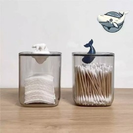 Gold Smile [골드스마일]귀여운 동물 디자인 면봉 보관함 다용도 수납 [북극곰] [Gold Smile] Cute Animal Design Cotton Swab Storage Multi-purpose Organizer [Polar Bear]