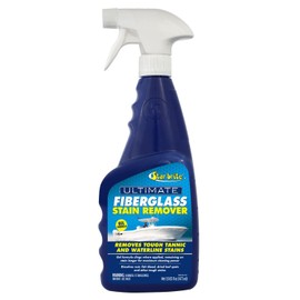 STAR BRITE Ultimate Fiberglass Stain Remover - Easy-to-Use Marine Grade Solution to Eliminate Tough Rust, Leaf & Waterline Stains for Boats and More - Maximum Cleaning Power Gel Spray - 16 OZ (098916)