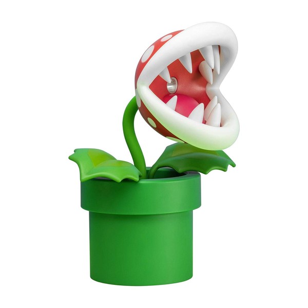 Paladone Piranha Plant Posable Lamp BDP | LED Light with Flexible Head for Nintendo Fans | Officially Licensed Super Mario | 33cm Tall USB Powered, Red and Green