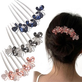 3 pcs Flower Rhinestones Hair Combs Accessories,Perfect Mother's Day Gifts,Brithday gifts