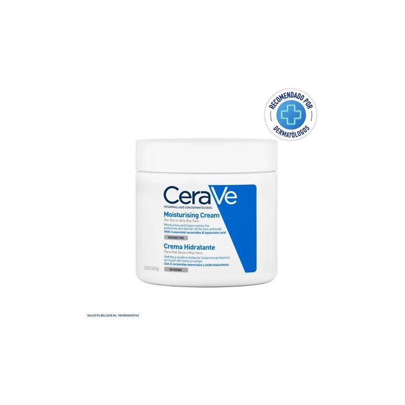 Cerave Crema Hidratante Facial Corporal Piel Seca Muy 454