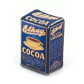 MyTinyWorld 2 x Dolls House Miniature Cocoa Box From 1900-1950s