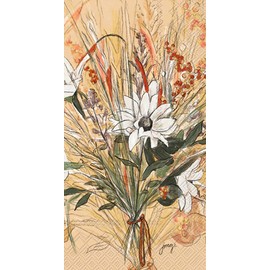Ideal Home Range Fall Floral Guest Towels - 32 CT | Decorative Paper Napkins for Buffet Kitchen or Bathroom Fingertip Hand Towels | Autumn Florals Design, 8.5'' x 4.5''