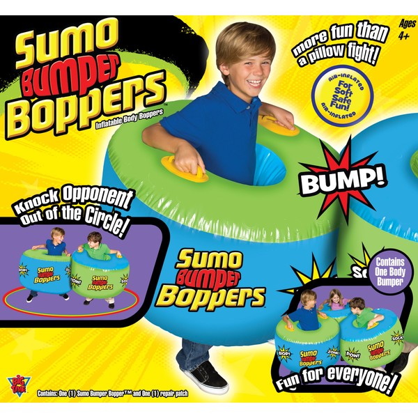 Socker Boppers Sumo Bumper Boppers Belly Bumper Toy, One Bopper and repair patch, Kids get active and silly, Air inflated fun, More fun than a pillow fight, Great for agility-balance-coordination