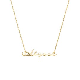 MYKA - Signature Style Name Necklace - Custom Your Own - Gift for Christmas, Birthday - Jewelry for Her, Women (ALYSSA: 18k Gold Plated)