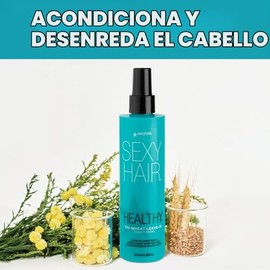 SexyHair Healthy Tri-Wheat Acondicionador sin Enjuague, 250 ml | Hasta 90% Mejor Desenredo | Reduce el Quiebre | Hidratación, Suavidad y Brillo