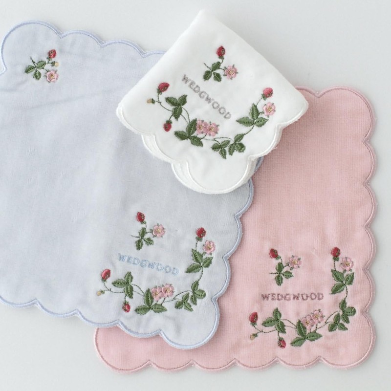 Wedgwood Wild Strawberry Mini Towel Handkerchief 5201 Pink