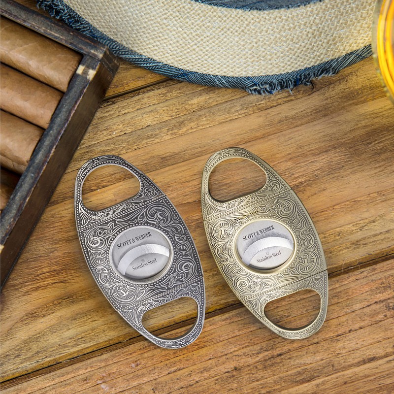 Scott & Webber® - Cigar cutter with double blade made